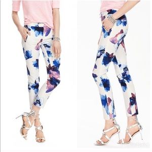 Banana Republic Floral Ankle Pants - Blue and Purple